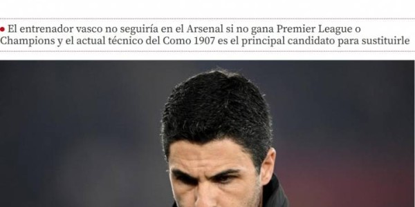 不夺冠就下课？曝阿尔特塔再被逆转将遭解雇，法布雷加斯有望接班