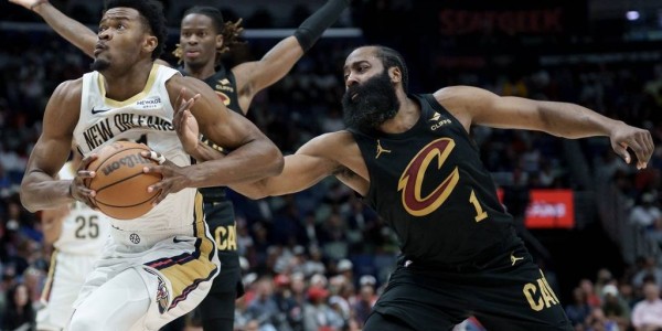 哈登20+6+10米切尔27分 锡安空砍25分骑士擒鹈鹕3连胜