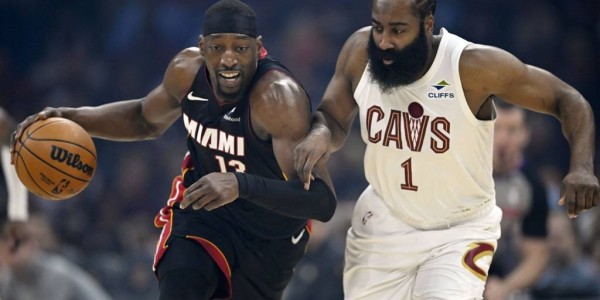 米切尔28+6+4哈登18+9+7均空砍 热火8人上双击败骑士