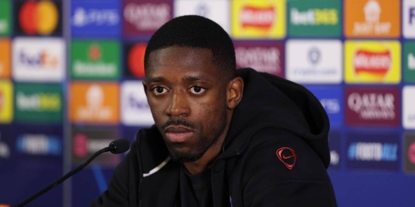 法甲球队巴黎圣日耳曼主教练和球员出席欧冠1/8决赛次回合赛前发布会