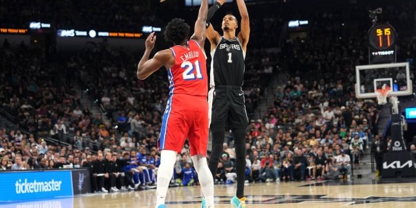 文班17分+伤退恩比德34+12 马刺大胜76人