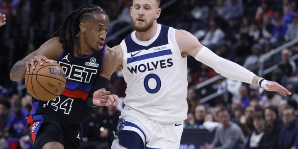 杜伦22+14兰德尔27分 活塞胜森林狼