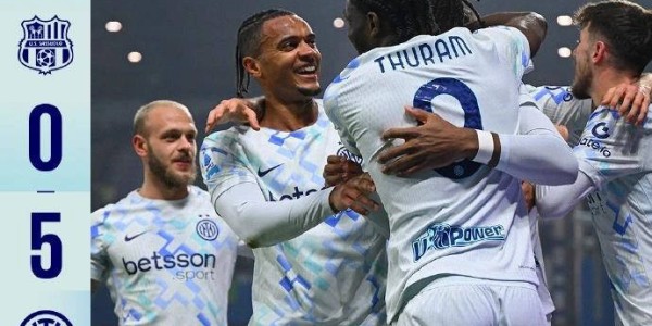 国米客场5球大胜萨索洛 多重利好助力领跑意甲